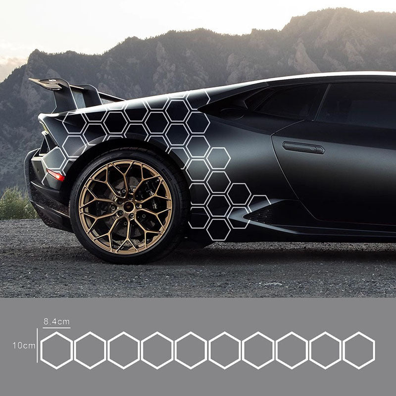 MAXI Reflective Car Body Stickers Hexagon Pattern