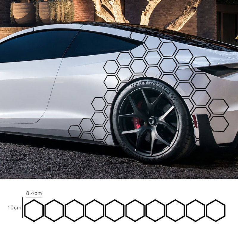 MAXI Reflective Car Body Stickers Hexagon Pattern