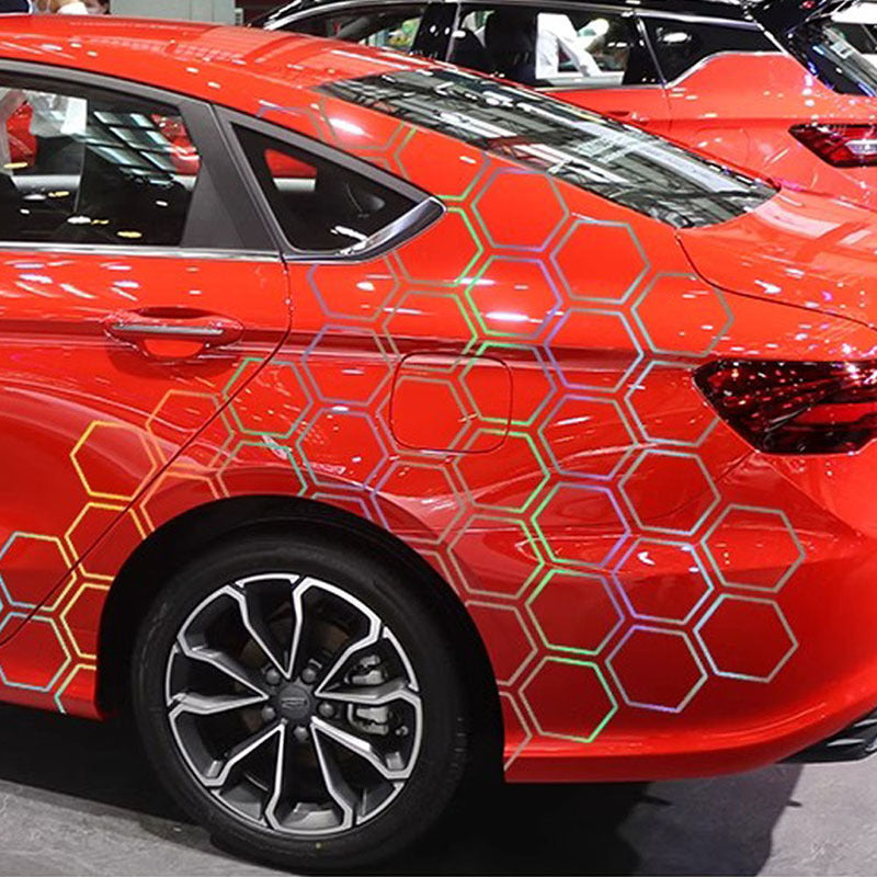 MAXI Reflective Car Body Stickers Hexagon Pattern